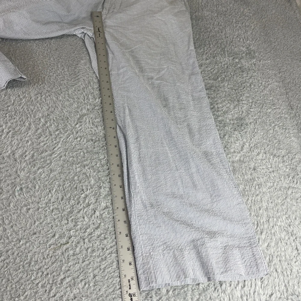 Vineyard Vines Mens Blue White Seersucker Striped Cotton Pants 36 x 31